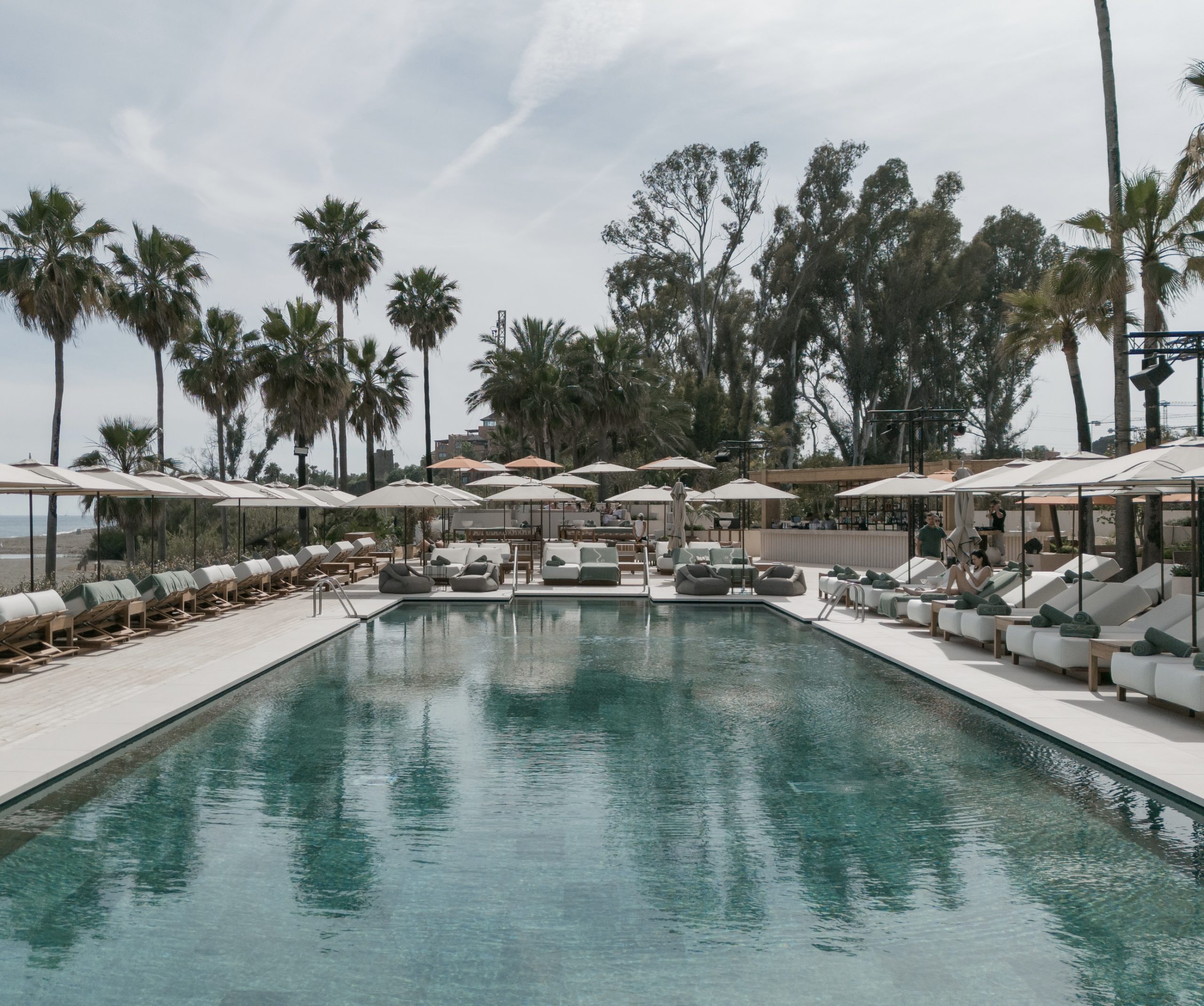 Sublim Beach club Estepona beachfront terrace and pool