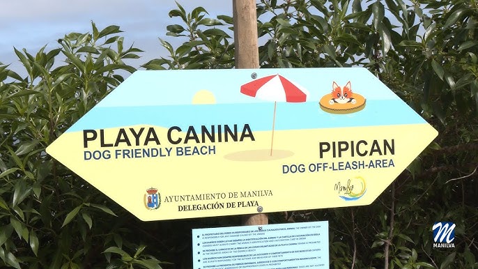 Hundefreundliches Strandschild an der Playa Canina de Manilva