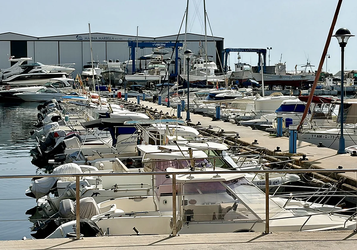 Boats moored at La Bajadilla marina in Marbella, which currently has 268 berths