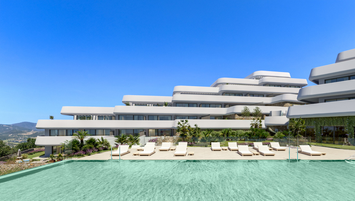 Skye Casares Golf, apartamentos en terraza blanca con piscina en Casares Golf cerca de Finca Cortesín